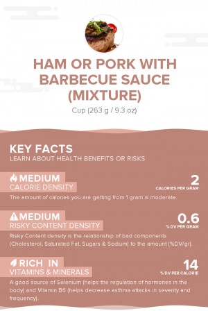 Ham or pork with barbecue sauce (mixture)