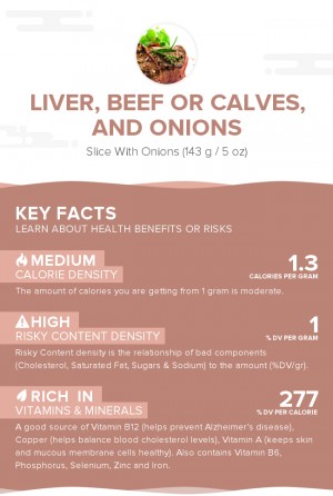 Liver, beef or calves, and onions