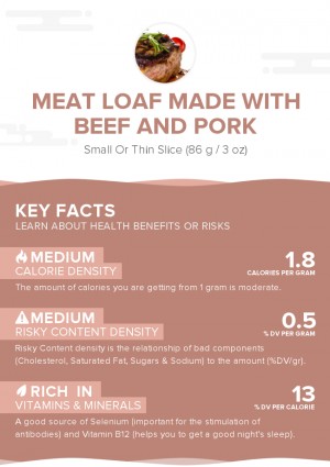 Meat loaf made with beef and pork