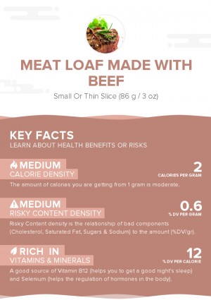 Meat loaf made with beef