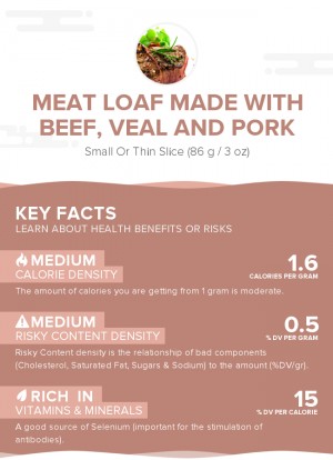 Meat loaf made with beef, veal and pork