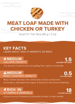 Meat loaf made with chicken or turkey