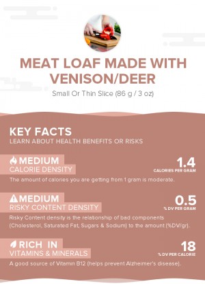 Meat loaf made with venison/deer