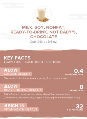 Milk, soy, nonfat, ready-to-drink, not baby's, chocolate