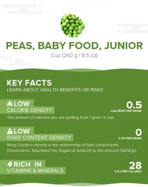 Peas, baby food, junior