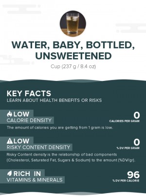 Water, baby, bottled, unsweetened