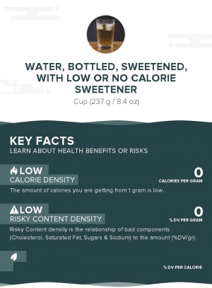 Water, bottled, sweetened, with low or no calorie sweetener