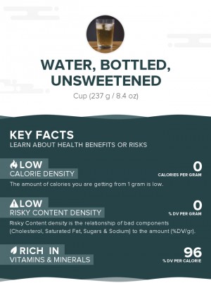 Water, bottled, unsweetened