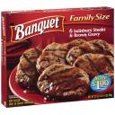 Banquet: 6 Salisbury Steaks & Brown Gravy Entree, 27 Oz