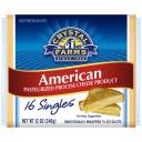 Crystal Farms American Cheese Slices, 0.75 oz, 16 count