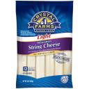 Crystal Farms Light Wisconsin Mozzarella String Cheese Sticks, 12 count