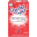 Crystal Light On The Go Energy Wild Strawberry Energy Drink Mix, 10ct