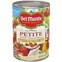 Del Monte: Diced Petite Cut w/Garlic & Olive Oil Tomatoes, 14.5 Oz