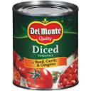 Del Monte: Diced w/Basil Garlic & Oregano Tomatoes, 28 Oz