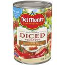 Del Monte: Diced Zesty Chili Style Tomatoes, 14.5 Oz