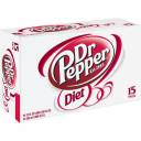 Diet Dr Pepper Soda, 12 fl oz, 15 pack