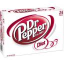 Diet Dr Pepper Soda, 12 fl oz, 24 pack