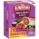 El Monterey Beef & Bean Burritos, 24 count, 6 lbs