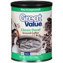 Great Value Classic Decaf Medium Ground Coffee, 11.3 oz