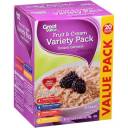 Great Value Fruit & Cream Variety Pack Instant Oatmeal, 20 count, 24.6 oz