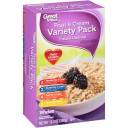 Great Value: Instant Oatmeal Fruit & Cream Variety Pack, 12.3 oz