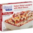 Great Value Italian-Style Lasagna with Meat Sauce, 90 oz