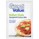 Great Value: Italian Style Spaghetti Sauce Mix, 1.5 oz