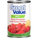 Great Value Mild Diced Tomatoes with Green Chilies, 10 oz