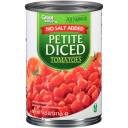 Great Value No Salt Added Petite Diced Tomatoes, 14.5 oz