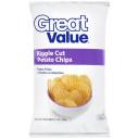 Great Value: Ripple Cut Potato Chips, 12 Oz