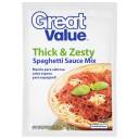 Great Value: Thick & Zesty Spaghetti Sauce Mix, 1.37 oz