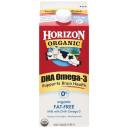 Horizon Organic Fat Free Milk with DHA Omega-3, .5 gal