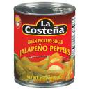 La Costena: Green Pickled Sliced Jalapeno Peppers, 28 Oz