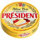 President Mini Brie Double Cream Soft-Ripened Cheese, 15 oz