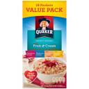 Quaker Fruit & Cream Instant Oatmeal Variety Value Pack, 18 count