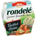 Rondele by President Toasted Onion Gourmet Spreadable Cheese, 8 oz