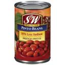 S&W Premium 50% Less Sodium Pinto Beans, 15 oz