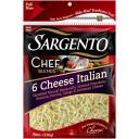 Sargento Chef Blends 6 Cheese Italian Shredded Cheese, 8 oz