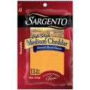 Sargento Natural Deli Style Medium Cheddar Cheese Slices, 11 count