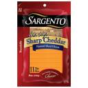 Sargento Natural Deli Style Sharp Cheddar Cheese Slices, 11 count