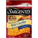 Sargento Off the Block Mild Cheddar Traditional Cut Shredded Cheese, 8 oz