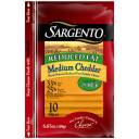 Sargento Reduced Fat Medium Cheddar Cheese, 10 slices, 6.67 oz