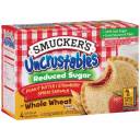 Smucker's Uncrustables Reduced Sugar Peanut Butter & Strawberry Spread Soft Bread Sandwiches, 2 oz, 4 count