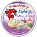 The Laughing Cow Light Garlic & Herb Spreadable Cheese Wedges, 0.75 oz, 8 count