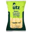 Utz Sour Cream & Onion Flavored Ripple Cut Potato Chips, 6 oz