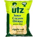 Utz Sour Cream & Onion Ripple Cut Potato Chips, 10.5 oz